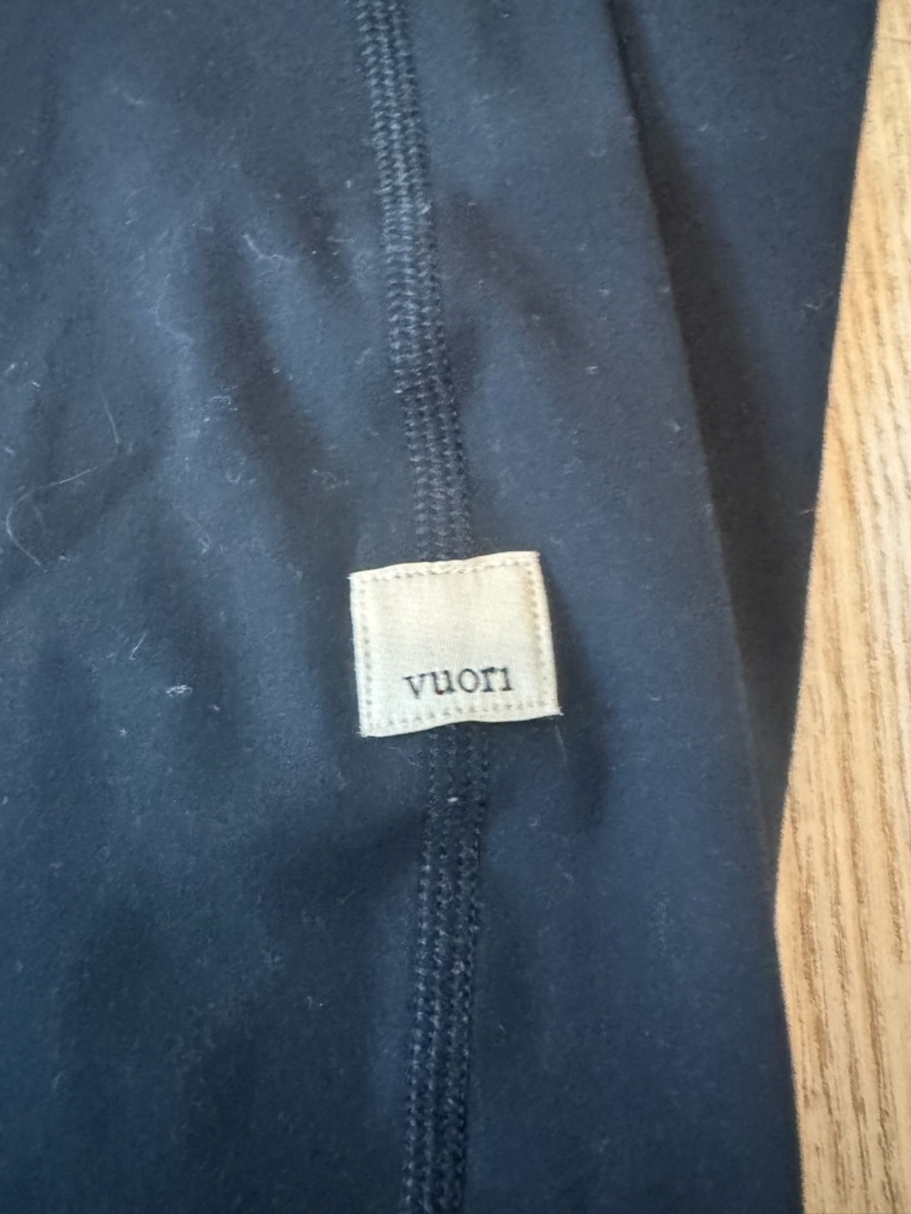 Vuori Daily Form Navy Blue High Rise Activewear Drawstring Leggings Size Large - Picture 3 of 7